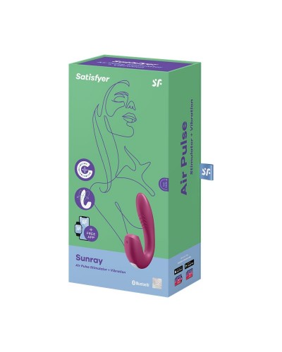 Satisfyer - Succionador y Vibrador 2 en 1 Sunray Berry