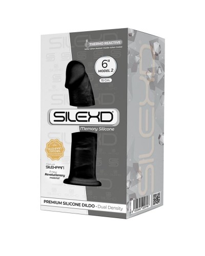 SilexD - Dildo Realista Dual Density Mod.2-15 cm Negro