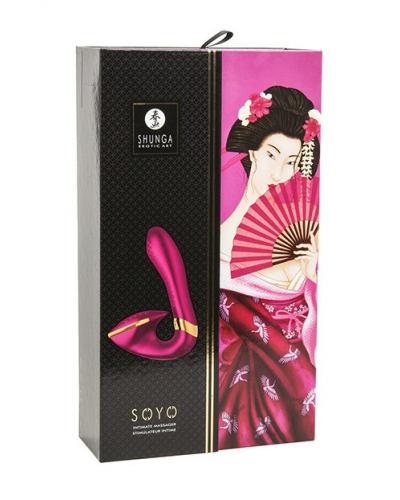 Shunga Soyo - Vibrador con estimulador Color frambuesa