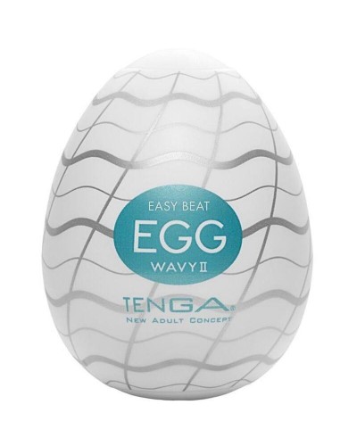 Tenga Egg Wavy II un huevo masturbador manual diseñado para la estimulación del pene.