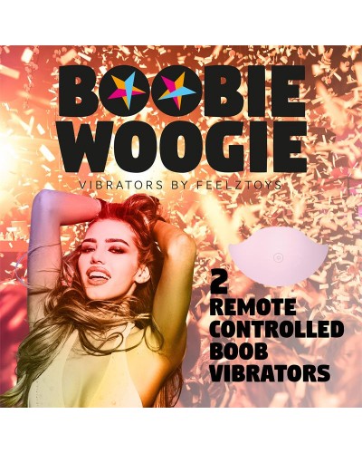 FeelzToys Boobie Woogie - Vibradores de pecho con control remoto