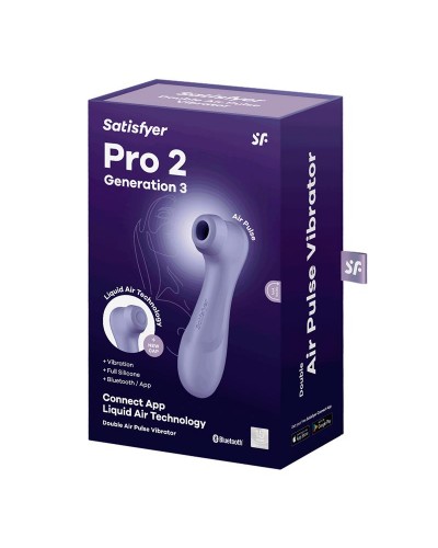 Satisfyer Pro 2 Generation 3 - Succionador Liquid Air Lilac APP Connect