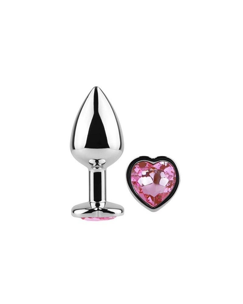 Plug Anal de Metal Corazón Fuchsia Talla S