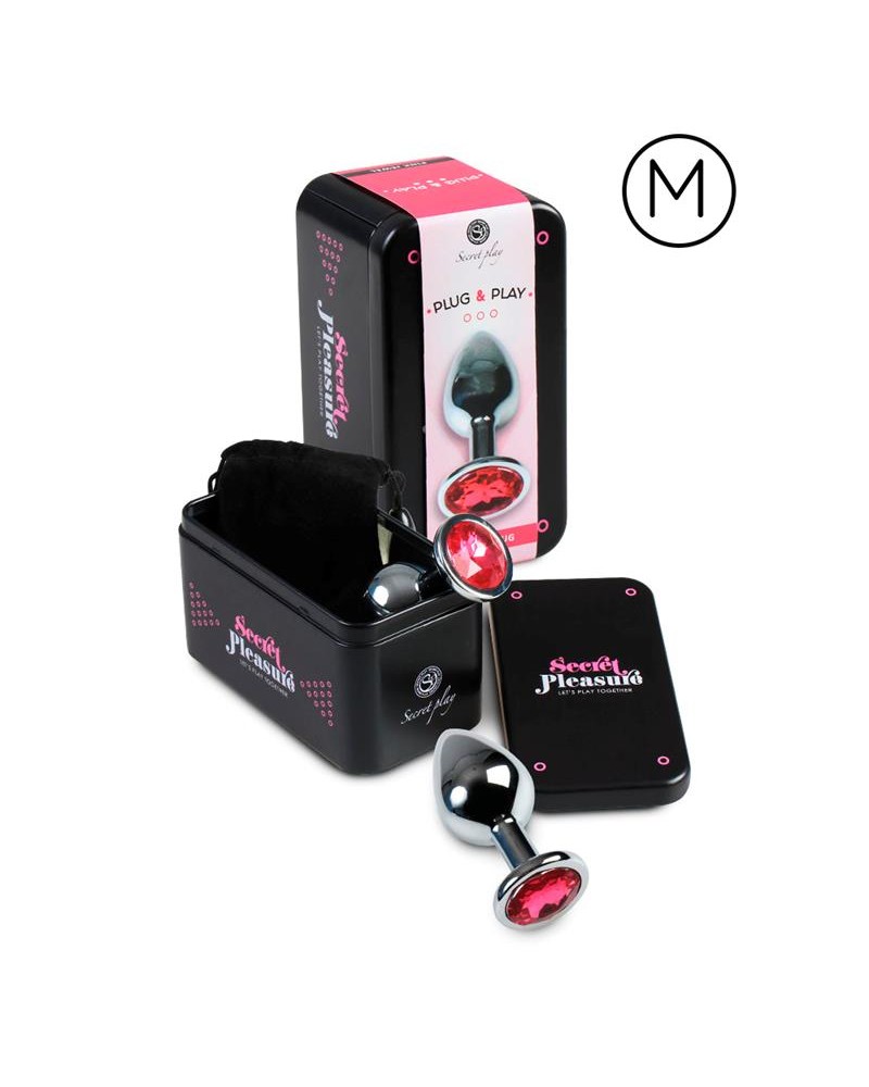 Plug Anal de metal Talla M Fucsia