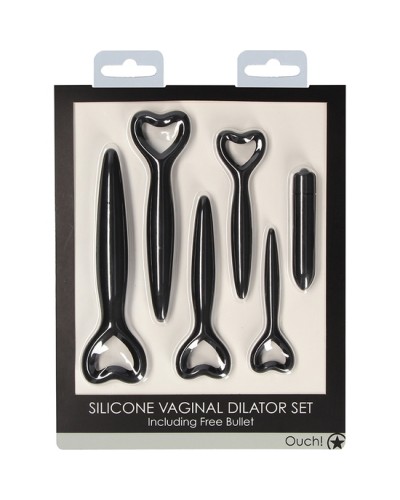 Ouch! - Set de Dilatadores Vaginales con Bala Vibradora negro