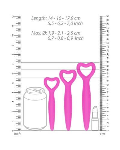 Ouch! - Set de Dilatadores Vaginales con Bala Vibradora medida