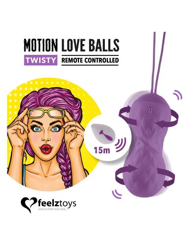 Feeltoys Motion Love Balls - Huevo Vibrador y con Movimiento Telescópico