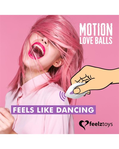 Feeltoys Motion Love Balls - Huevo Vibrador y con Movimiento Telescópico