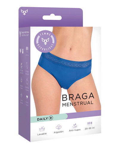 Femme République - Braga Menstrual Azul DAILY+
