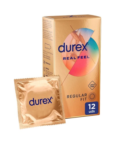 Preservativos Durex Real Feel Sin Latex 12 Unidades