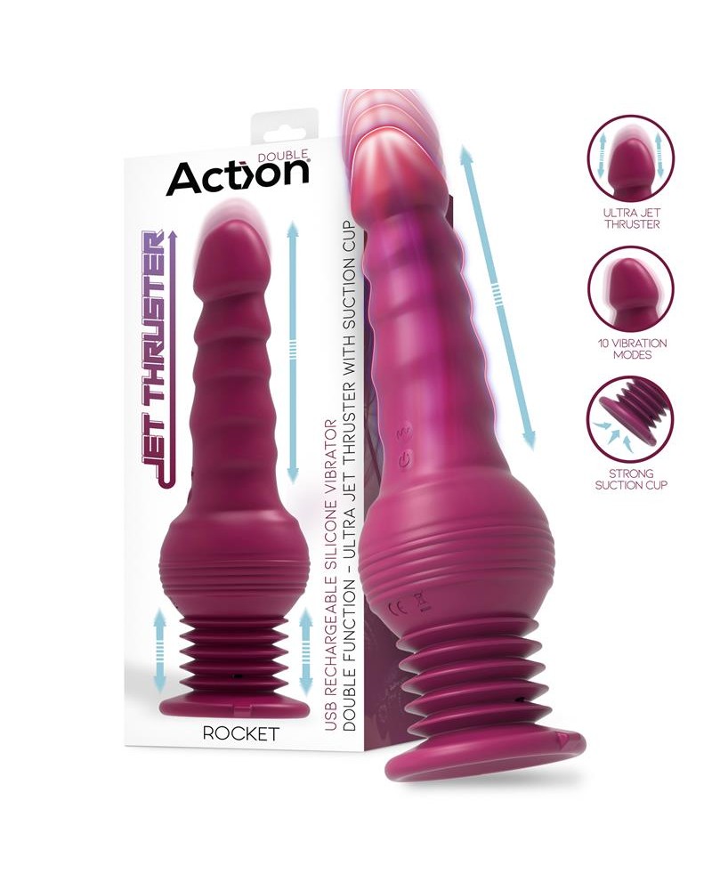 Action Rocket - Vibrador con movimiento Thrusting