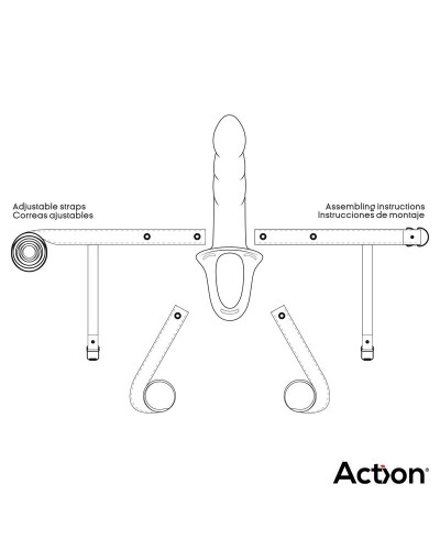 Action - Arnés con dildo hueco L