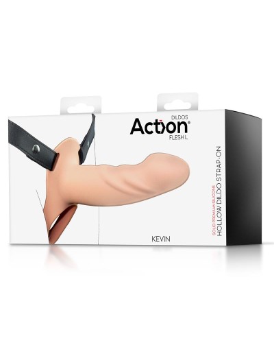 Action - Arnés con dildo hueco L