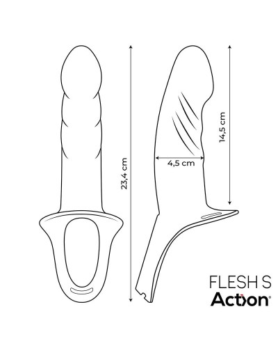 Action - Arnés con dildo hueco S