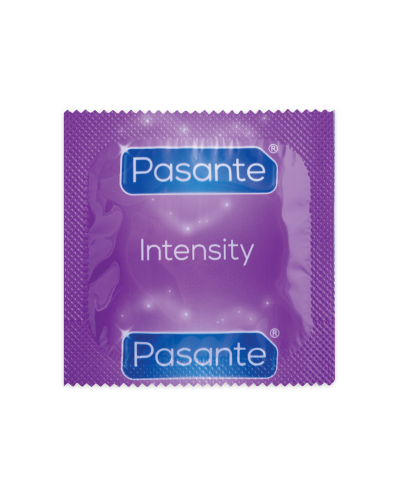 Pasante Intensity - Condones con estrías y puntos 12 Unidades