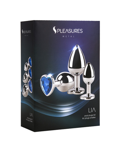 S Pleasures Lia - Pack de 3 plugs de metal