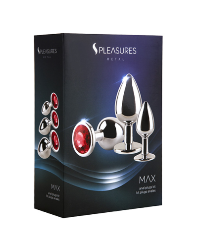 S Pleasures Max - Pack de 3 plugs de metal