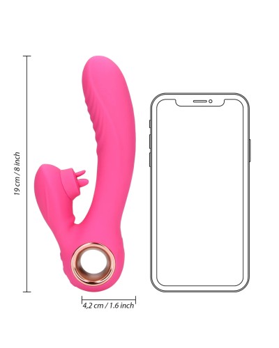Loveline - Vibrador con estimulador de lengua y calor