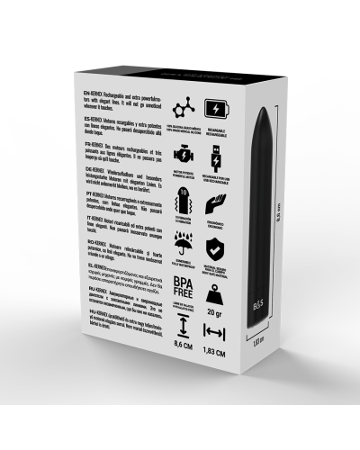 BLACK&SILVER KERNEX 2- Bala Vibradora Recargable USB