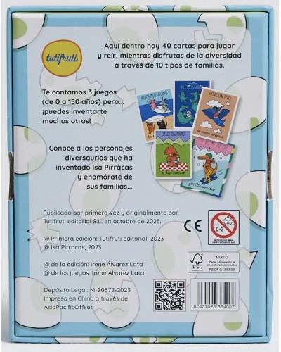 El juego de las familias diversaurias de Isa Pirracas