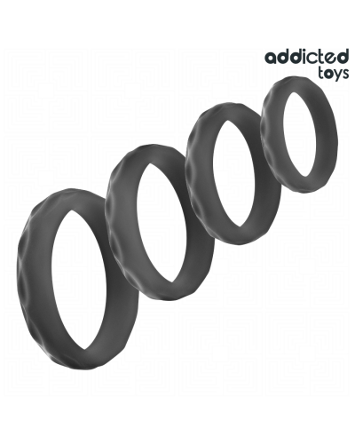Set de Anillos para Pene Texturizados de Addicted Toys