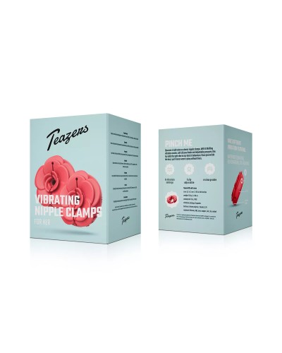 Teazers Rose - Pinzas Vibradoras para Pezones