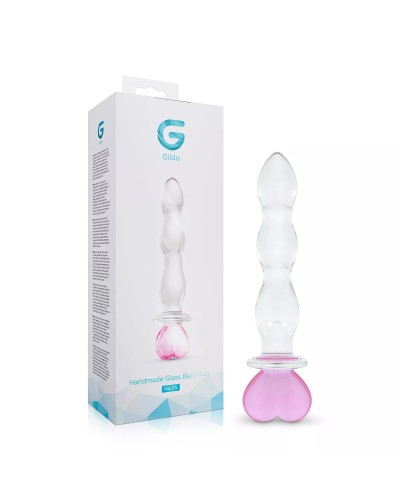 dildo de vidrio con cuentas de Gildo