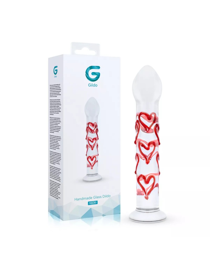 Gildo - Dildo de vidrio con corazones
