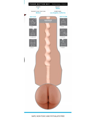 Fleshjack Power Bottom Boy - Masturbador Realista